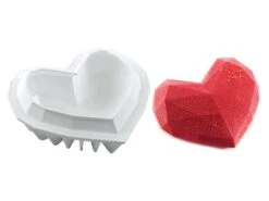 Moule Silicone - Cœur Origami - 15 X 13,5 Cm - Silikomart